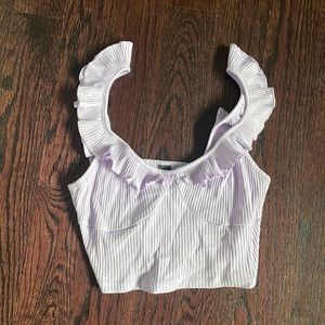 Shein M Ruffle Crop Top